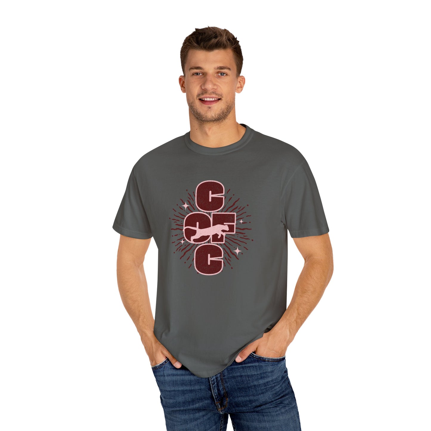College of Charleston 'Burst of Pride'  Tee | C of C Cougars Garment-Dyed T-shirt | Gameday Apparel for Charleston Athletics and Fans