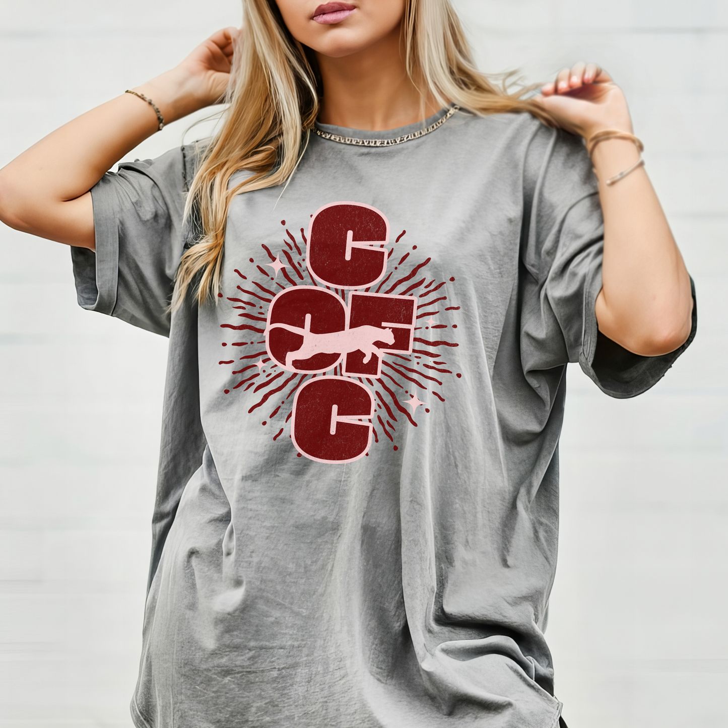 College of Charleston 'Burst of Pride'  Tee | C of C Cougars Garment-Dyed T-shirt | Gameday Apparel for Charleston Athletics and Fans