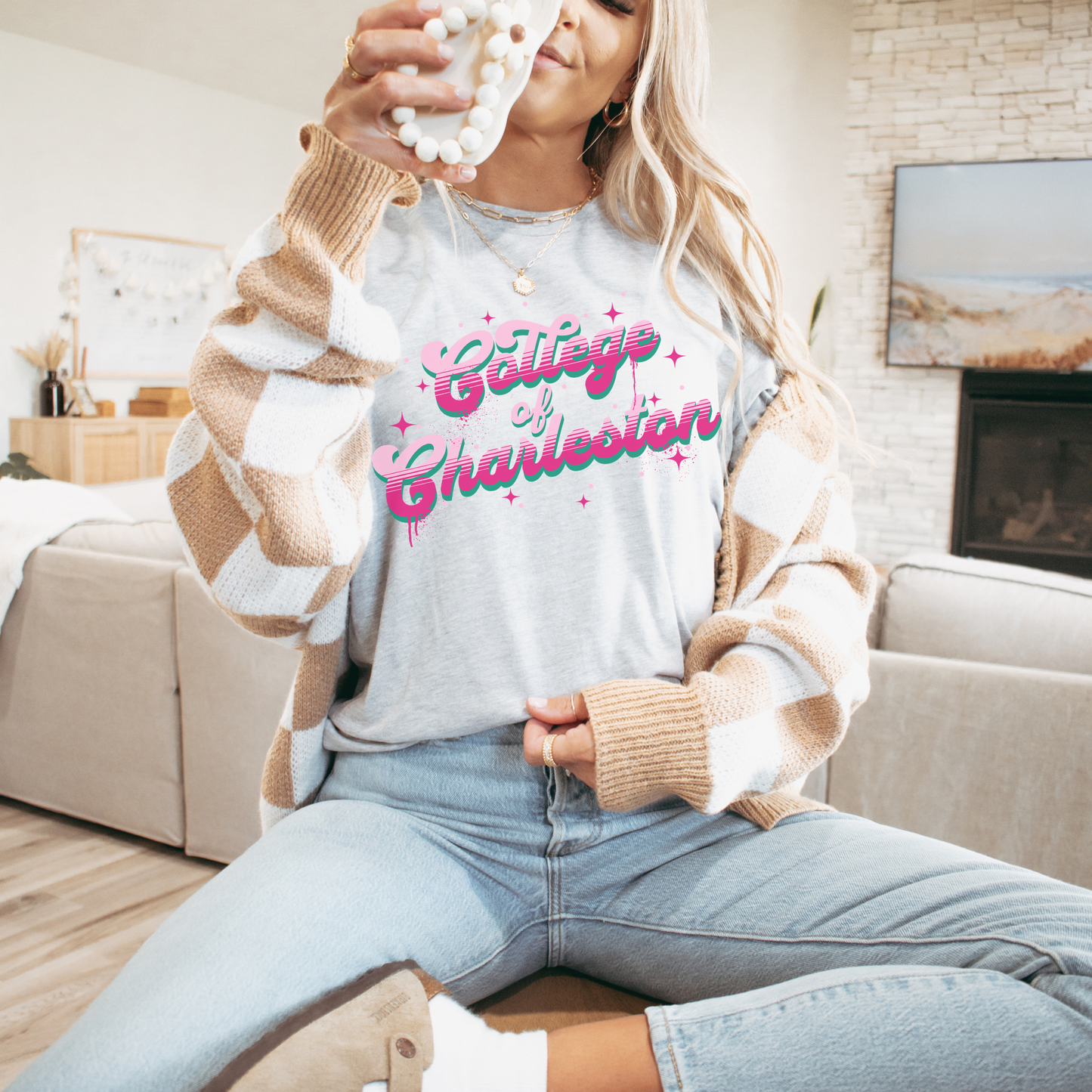 College of Charleston 'Celebration' Tee | C of C Cougars Jersey Short Sleeve T-Shirt | The perfect gift for your favorite Cougar