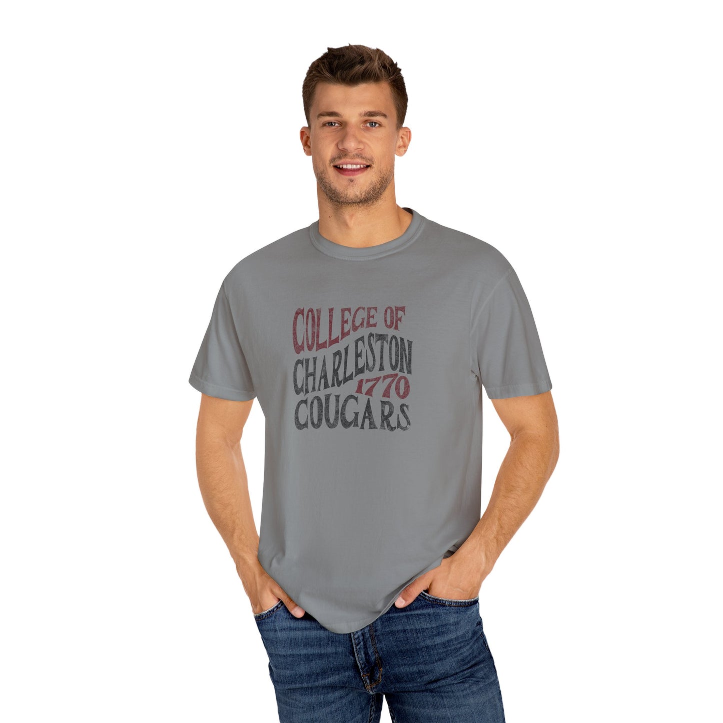 College of Charleston "Traditions" Tee | Charleston Cougars Unisex Garment-Dyed T-shirt | C of C Game Day Tailgate Shirt